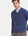 U.S. Polo Assn. V-Neck Lambswool Sweater