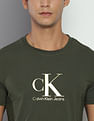 Calvin Klein Flock Monogram Slim Fit T-Shirt