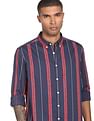 Flying Machine Vertical Stripe Twill Shirt