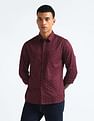 Flying Machine Geometric Print Cotton Shirt