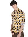 Flying Machine Abstract Print Cotton Shirt