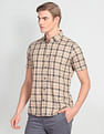 Arrow Sports Tartan Check Twill Casual Shirt