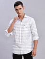 Tommy Hilfiger Striped Regular Fit Plain Woven Shirt