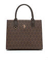 U.S. Polo Assn. Scarlet Monogram Tote Handbag