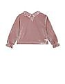 U.S. Polo Assn. Kids Peter Pan Collar Velvet Top