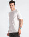 Calvin Klein Jeans Smooth Cotton Solid Crew Neck T-Shirt