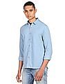 Flying Machine Spread Collar Washed Denim Shirt