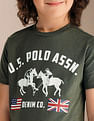 U.S. Polo Assn. Kids Boys Regular Fit Brand Printed T-Shirt