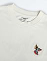 Flying Machine Embroidered Graphic Oversized T-Shirt