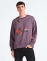 Flying Machine Oversized Graphic Print Sweatshirt