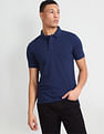 Flying Machine Solid Cotton Polo Shirt