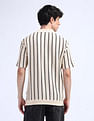 Flying Machine Vertical Striped Relaxed Polo Shirt
