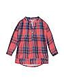 U.S. Polo Assn. Kids Girls Check Popover Top