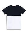 Tommy Hilfiger Boys Blue Colour Blocked T-Shirt
