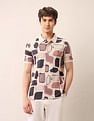 U.S. Polo Assn. Denim Co. Abstract Printed Muscle Fit Polo Shirt