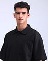 Flying Machine Solid Oversized Fit Polo Shirt