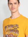 U.S. Polo Assn. Denim Co. Men Yellow Cotton Graphic Print T-Shirt