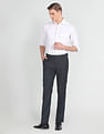 Arrow Solid Dobby Formal Trousers