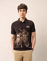 U.S. Polo Assn. Denim Co. Graphic Printed Muscle Fit Polo Shirt