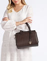 U.S. Polo Assn. Women Geometric Print Bowler Handbag