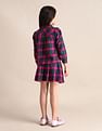 U.S. Polo Assn. Kids Girls Regular Fit Checked Top
