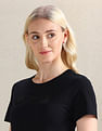 U.S. Polo Assn. Women Pure Cotton Sticker Print T-Shirt