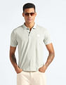 Flying Machine Jacquard Collar Pure Cotton Polo Shirt