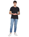 Flying Machine Stone Wash Slash Slim Tapered Fit Jeans