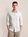 U.S. Polo Assn. Windowpane Check Linen Blend Shirt