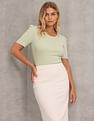 U.S. Polo Assn. Women Puff Sleeve Round Neck Top