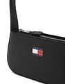 Tommy Hilfiger Solid Black Pu Shoulder Bag