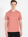 Calvin Klein Jeans Peach Solid T-shirt for Soft Look