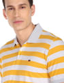 AD by Arvind Horizontal Stripe Pique Polo Shirt