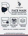 U.S. Polo Assn. Unisex Adults Blue Triple Layer Anti Pollution Outdoor Reusable Airmesh Face Masks - Pack Of 2