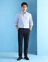 Arrow Manhattan Slim Fit Graph Checked Velocity Shirt