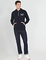 U.S. Polo Assn. Denim Co. Concealed Placket Solid Hooded Sweatshirt