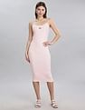 Tommy Hilfiger Womens Pink Solid Dresses