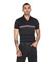 AD by Arvind Cotton Horizontal Striped Polo Shirt