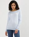 Tommy Hilfiger Boat Neck Horizontal Stripe Sweater