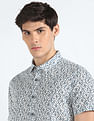 Flying Machine Abstract Print Short Sleeve Shirt