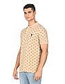 U.S. Polo Assn. Ribbed Collar Printed Polo Shirt