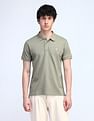 Flying Machine Textured Cotton Polo Shirt
