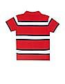 U.S. Polo Assn. Kids Ribbed Collar Striped Polo Shirt