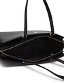 Tommy Hilfiger Solid Black Polyester Tote Bag