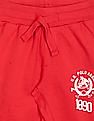 U.S. Polo Assn. Kids Boys Red Mid Rise Brand Print Track Pants