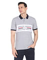 AD by Arvind Cotton Colour Block Polo Shirt