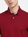 Tommy Hilfiger Solid Regular-Fit Cotton Polo Shirt