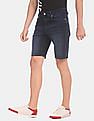 Calvin Klein Men Dark Blue Slim Fit Washed Denim Shorts