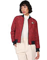 Tommy Hilfiger Men Red And Navy Reversible Polyester Bomber Jacket