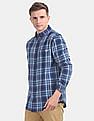 Aeropostale Blue Button Down Collar Check Shirt